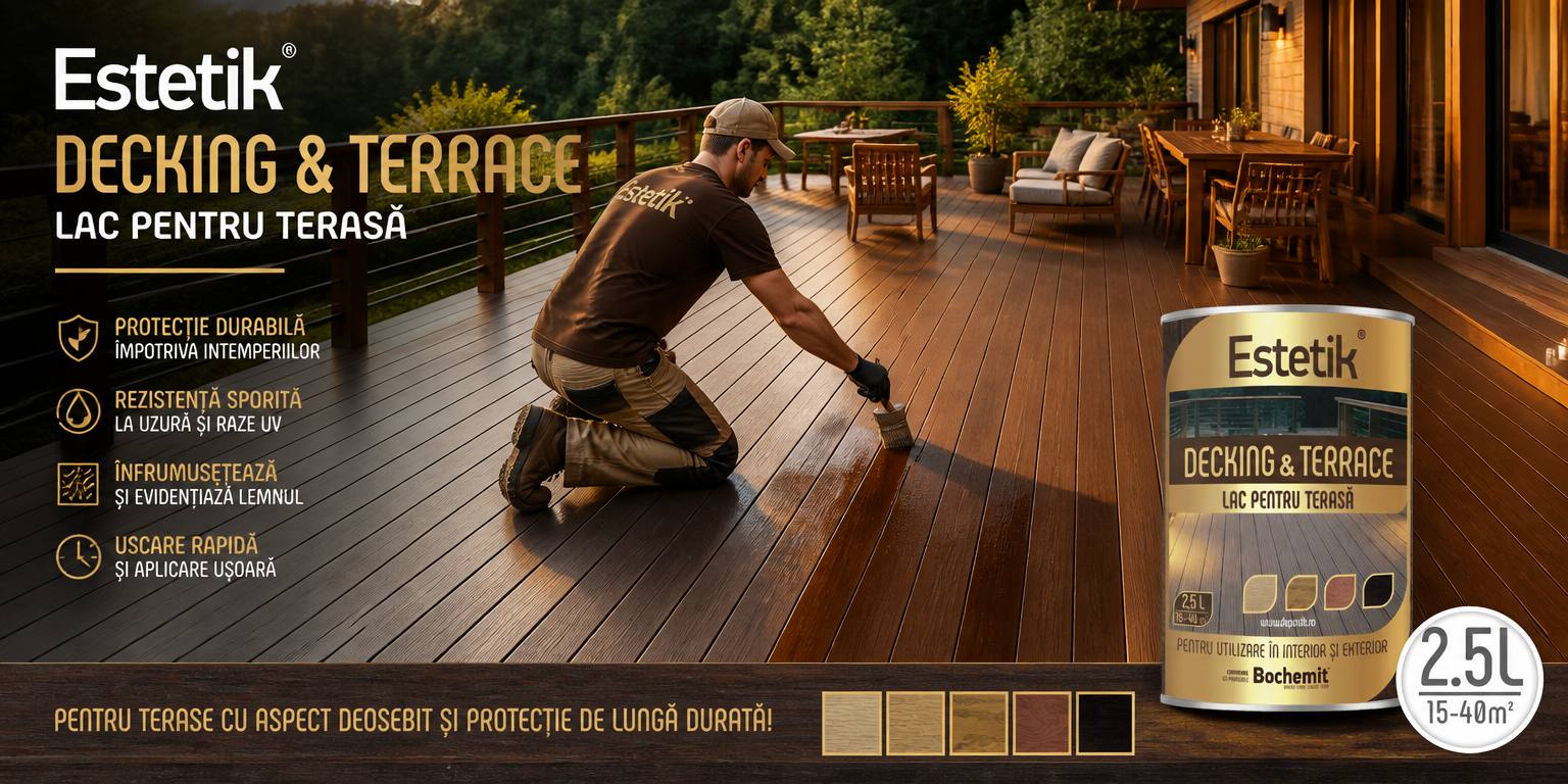 Estetik Decking & Terrace Lazura lemn: lac, bait, ulei sau vopsea?